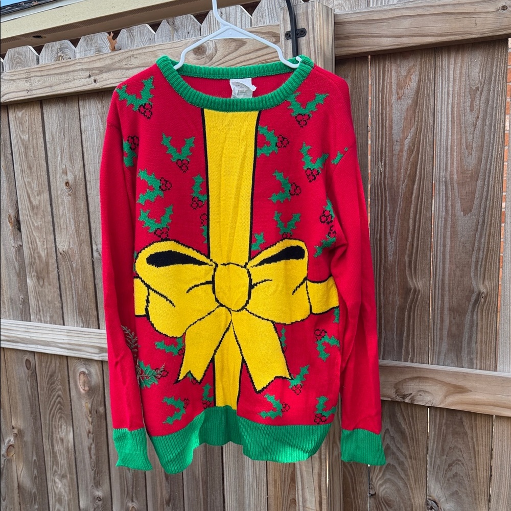 Holiday Cheer Women's Sweater with Bow Design